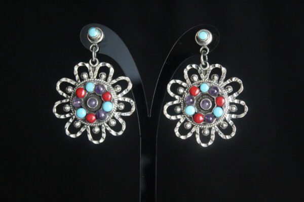 Aretes Flor Multicolor