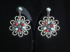 Aretes Flor Multicolor
