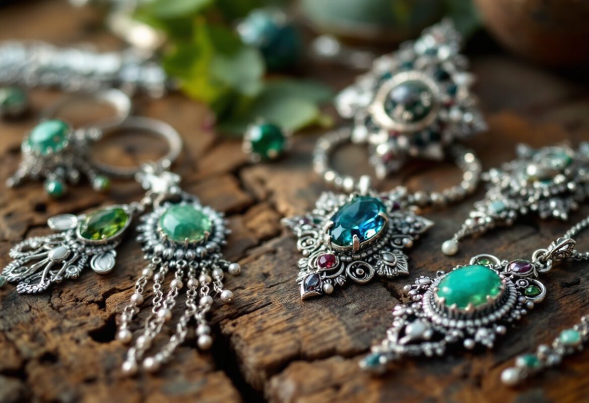 Piedras para combinar con plata artesanal